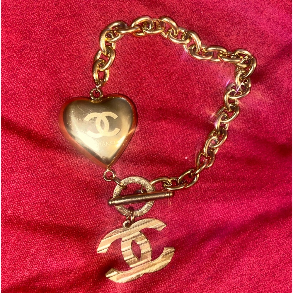 Chanel CC Heart Bracelet